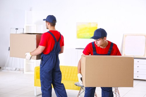 Commercial moving team planning an office relocation in Edgware