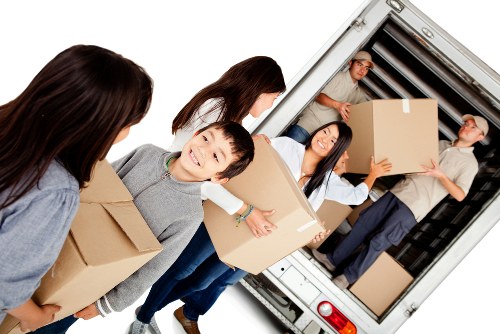 Edgware removals team preparing items for a local move