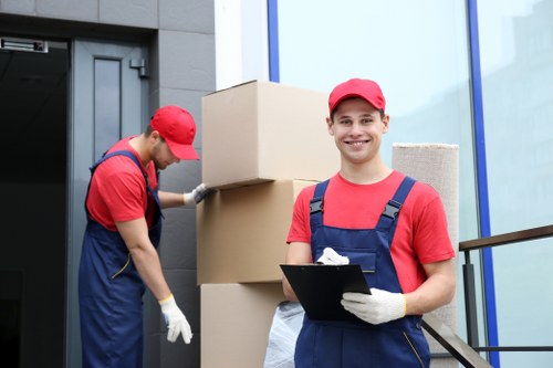 Packed moving boxes and supplies for Edgware removals