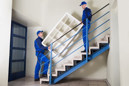 Loading commercial furniture and stock for an Edgware relocation