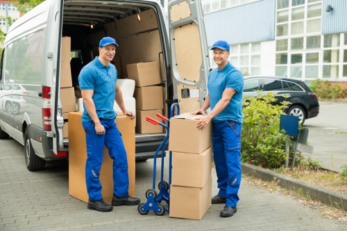 Furniture removals in Edgware showing packed items ready for transport