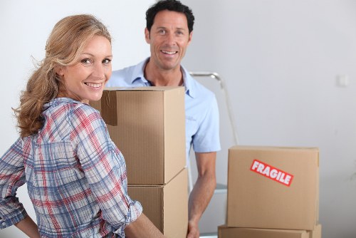 Professional moving truck in Edgware with secure loading features